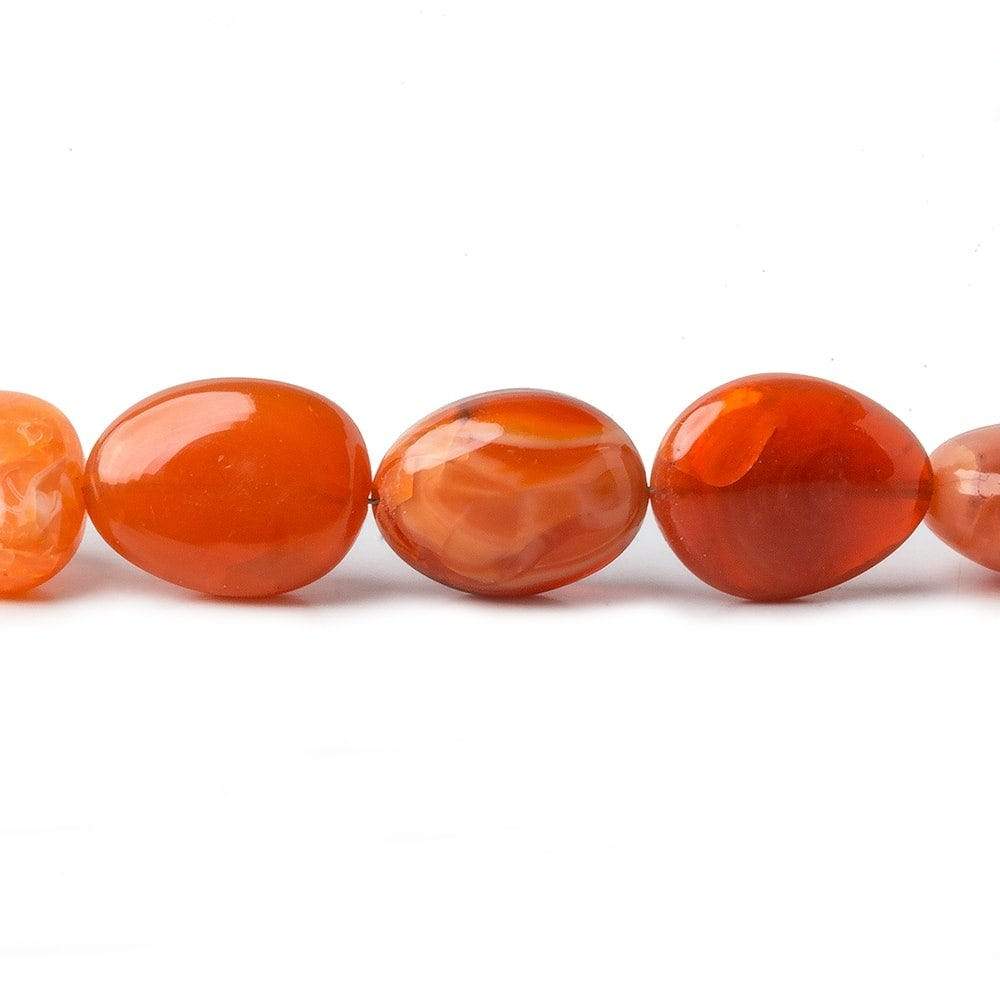 13x9-17x12mm Fire Opal Plain Nugget Beads 18 inch 27 pieces A