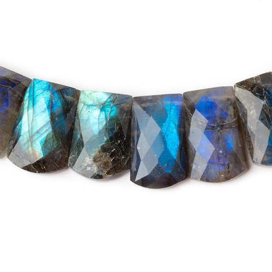 13x9-21x12mm Labradorite Faceted Fancy Cut Collar 36 beads