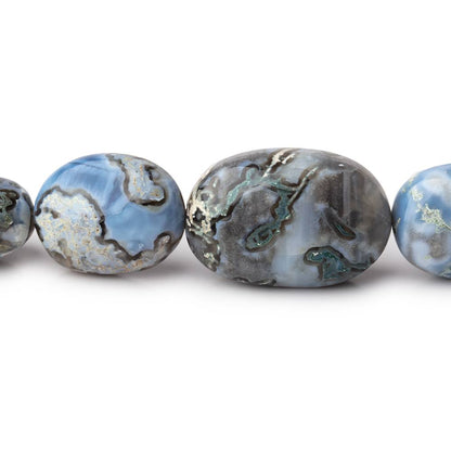 13x9-27.5x18mm Owyhee Blue Opal Plain Nugget Beads 17 inch 24 pieces AAA