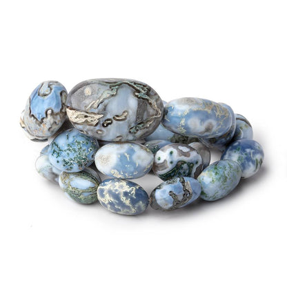 13x9-27.5x18mm Owyhee Blue Opal Plain Nugget Beads 17 inch 24 pieces AAA