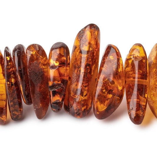 13x9-30x10mm Baltic Amber Plain Nugget Beads 24 inch 96 pieces
