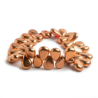 13x9mm Copper Pear Brushed Finish 8 inch 38 pcs