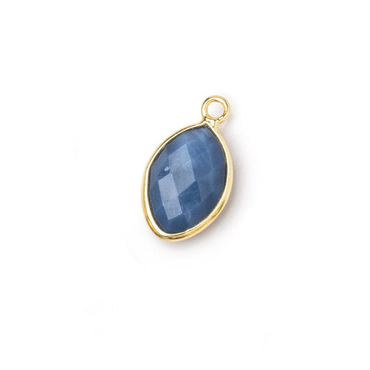 13x9mm Vermeil Bezel Owyhee Blue Opal marquise Pendant 1 piece