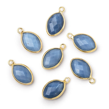 13x9mm Vermeil Bezel Owyhee Blue Opal marquise Pendant 1 piece