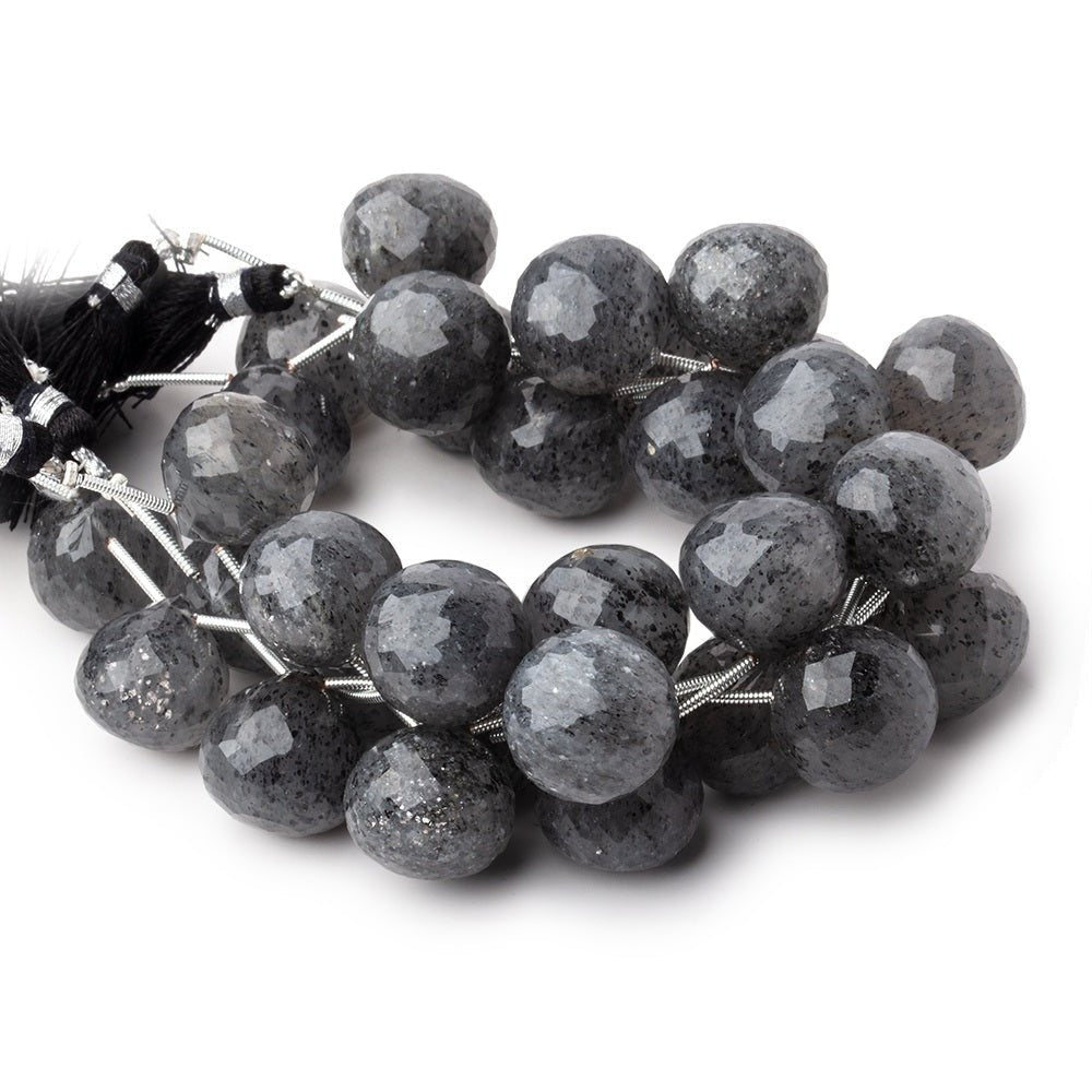 14-15mm Celestial Quartz Faceted Candy Kiss Beads 7 inch 11 pieces