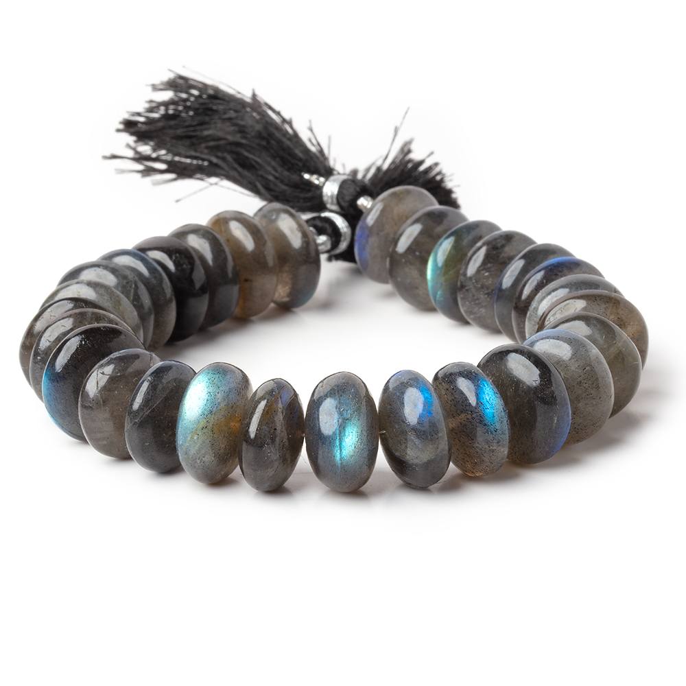14-15mm Labradorite Plain Rondelle Beads 7.75 inch 28 pieces AA