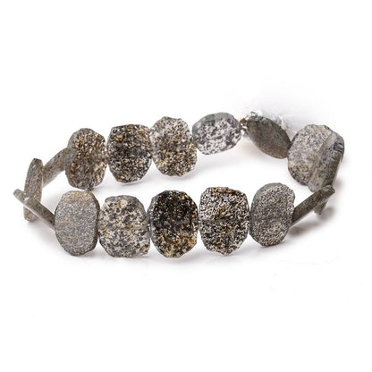 14-16mm Celestial Quartz Side Drill Slice Beads 7.5 inch 16 pieces