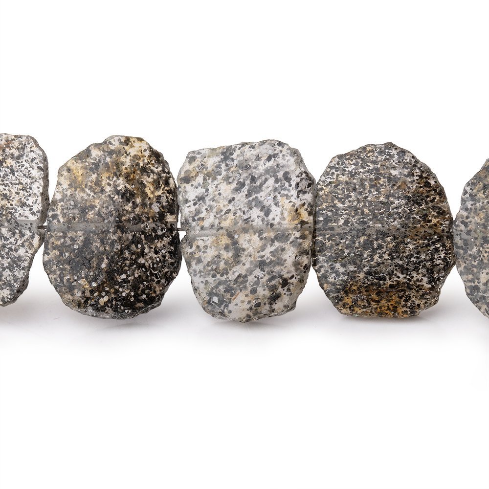 14-16mm Celestial Quartz Side Drill Slice Beads 7.5 inch 16 pieces