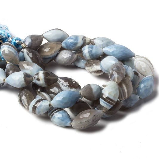 14-16mm Owyhee Denim Blue Opal Faceted Marquise Beads 8 inch 13 pcs