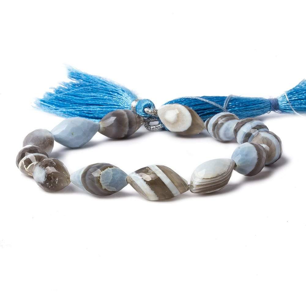 14-16mm Owyhee Denim Blue Opal Faceted Marquise Beads 8 inch 13 pcs