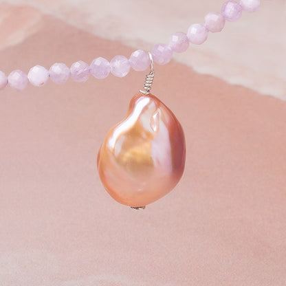 14-18mm Peach Ultra Baroque Focal Beads 1 piece AA