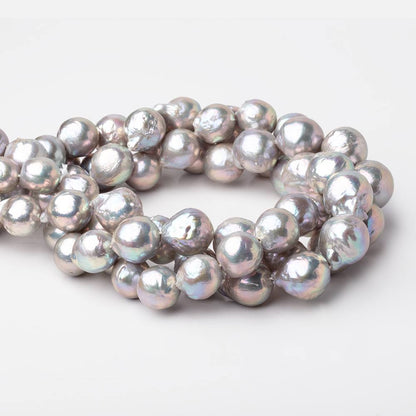 14-18mm Silver Ultra Baroque Freshwater Pearls 16 inch 22 Beads A