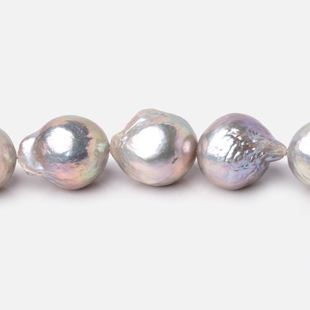 14-18mm Silver Ultra Baroque Freshwater Pearls 16 inch 22 Beads A