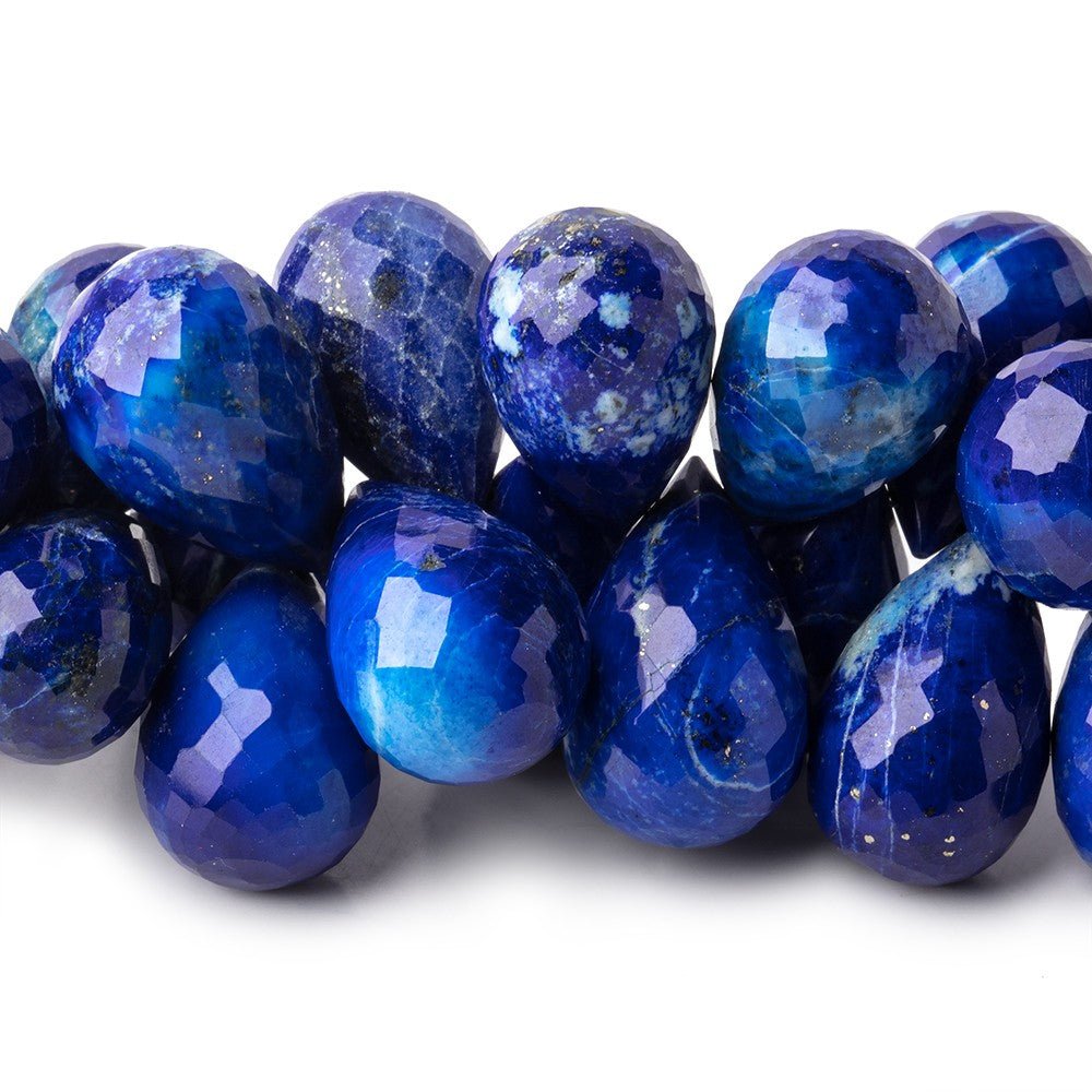 14-19mm Lapis Lazuli Faceted Tear Drop Beads 7 inch 45 pieces AA