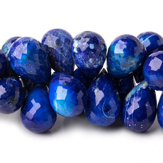 14-19mm Lapis Lazuli Faceted Tear Drop Beads 7 inch 45 pieces AA