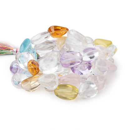 14-19mm Multi Gemstone Plain Nugget Beads 16 inch 23 pieces