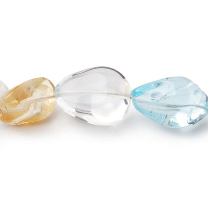 14-19mm Multi Gemstone Plain Nugget Beads 16 inch 23 pieces