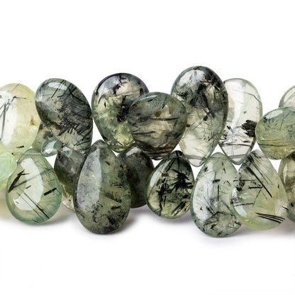 14-20mm Dendritic Prehnite Plain Pear Beads 7.5 inch 50 pieces