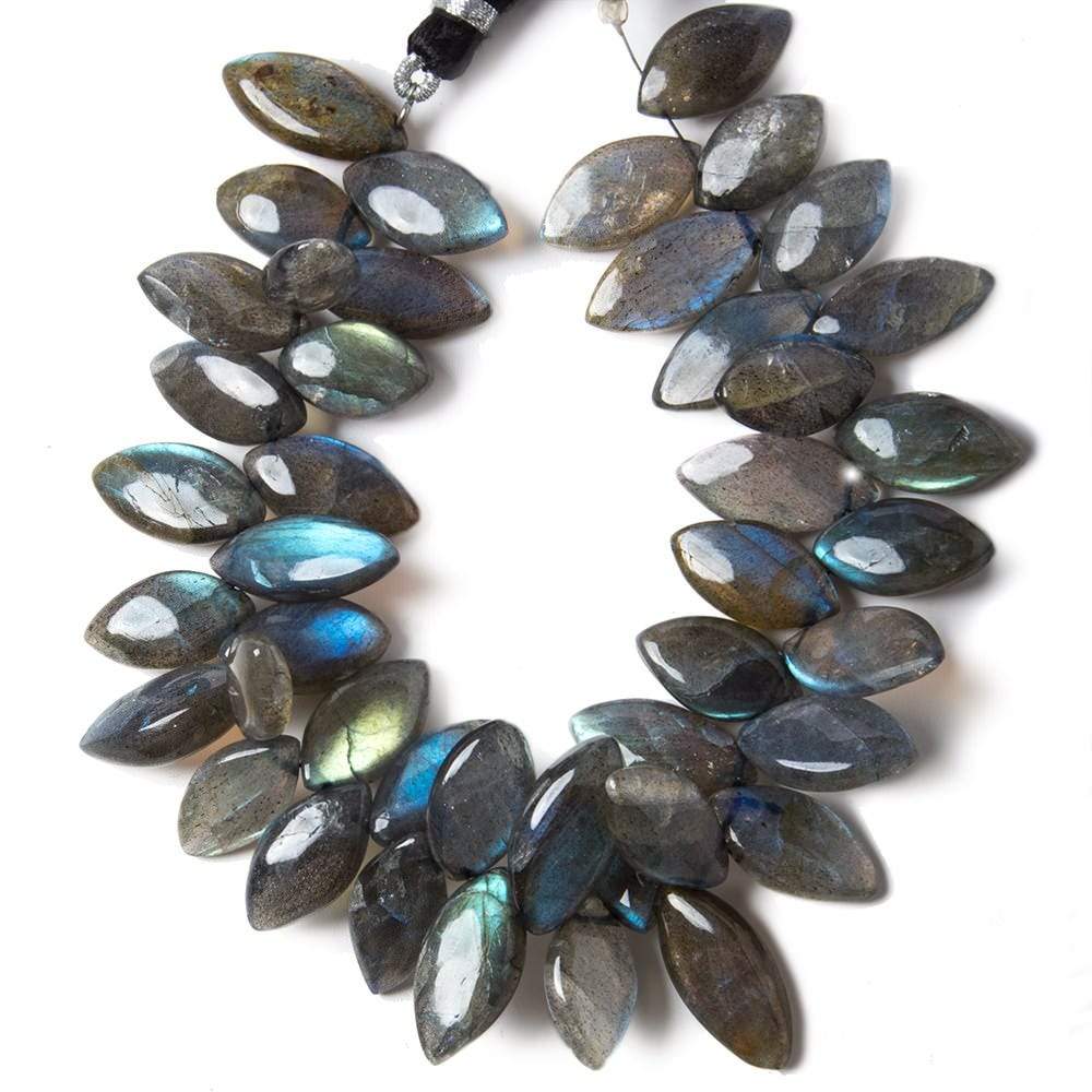 14 -20mm Labradorite Plain Marquise Beads 8 inch 43 pieces