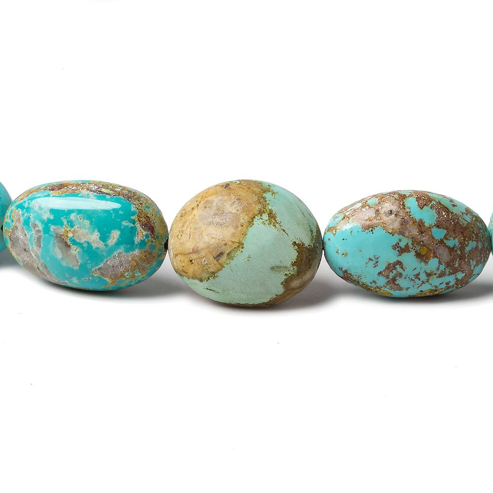 14-20mm Persian Turquoise Plain Nugget Beads 18 inch 27 beads