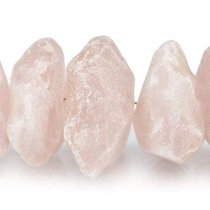 14 - 22mm Rose Quartz Hammer Faceted Disc Beads 8 inch 21 pieces