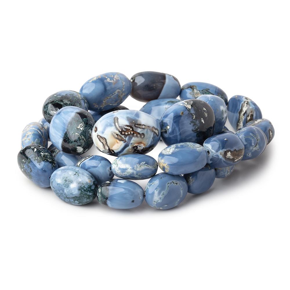 14-23mm Owyhee Blue Opal Plain Nugget Beads 21 inch 28 pieces AAA