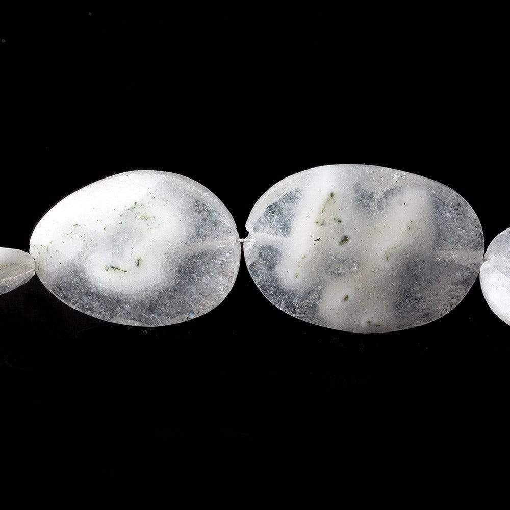 14-25mm Peacock Solar Quartz Straight Drilled Faceted Ovals 8.5 inch 9 pieces