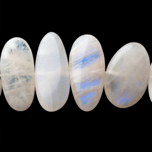 14-31mm Peach Rainbow Moonstone Plain Nugget Beads 16 inch 32 pieces