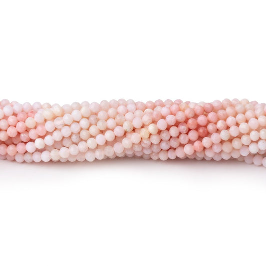 2.5mm Pink Peruvian Opal Micro Faceted Round 13 inch 154 beads AAA