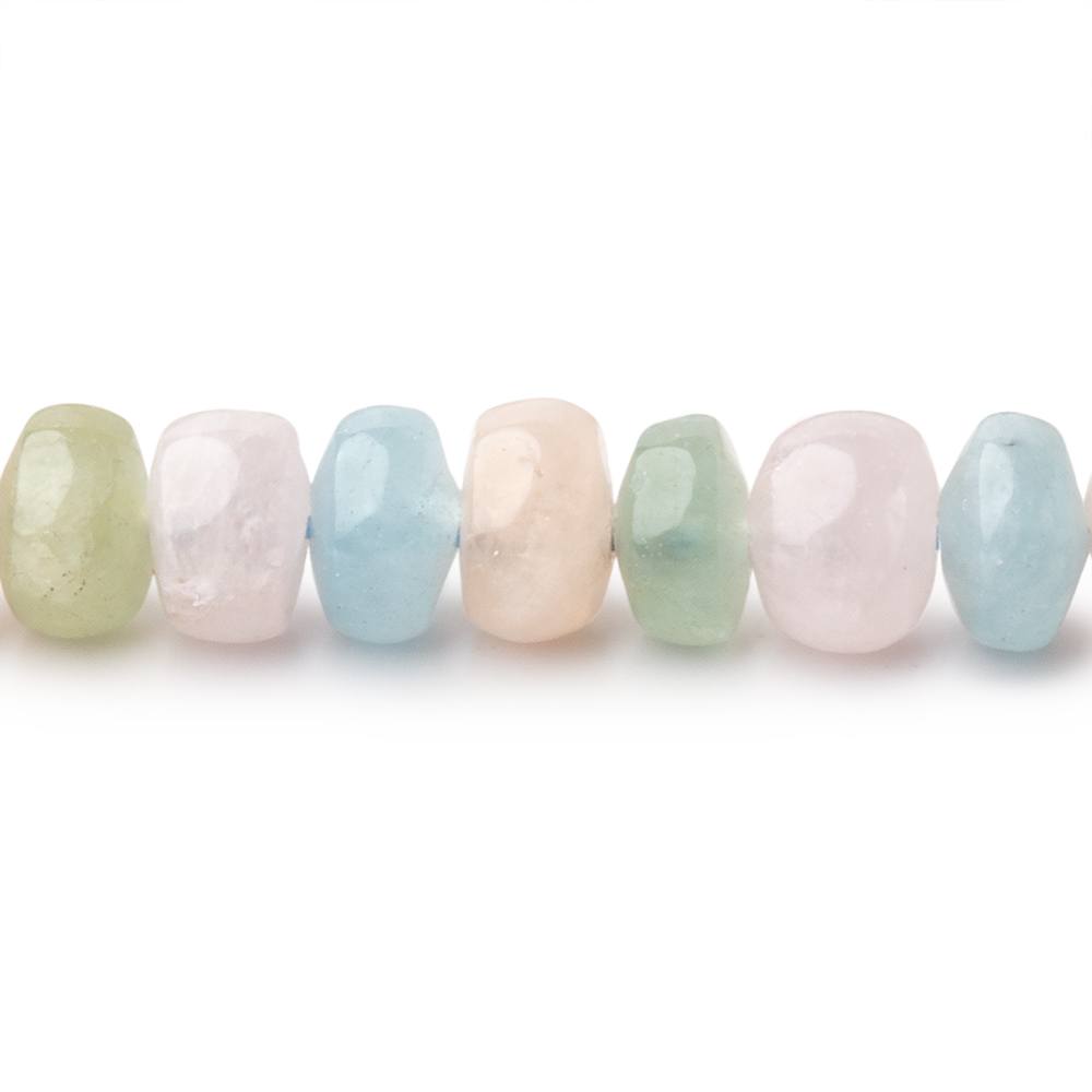 6mm Multi Beryl plain rondelle beads 16 inch 107 pieces