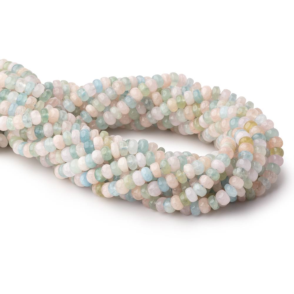 6mm Multi Beryl plain rondelle beads 16 inch 107 pieces