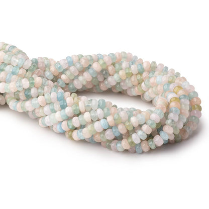 6mm Multi Beryl plain rondelle beads 16 inch 107 pieces