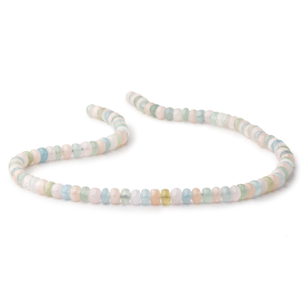 6mm Multi Beryl plain rondelle beads 16 inch 107 pieces
