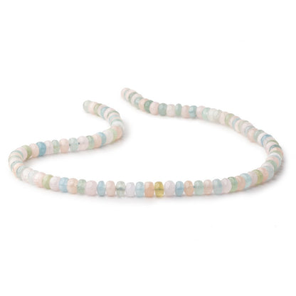6mm Multi Beryl plain rondelle beads 16 inch 107 pieces