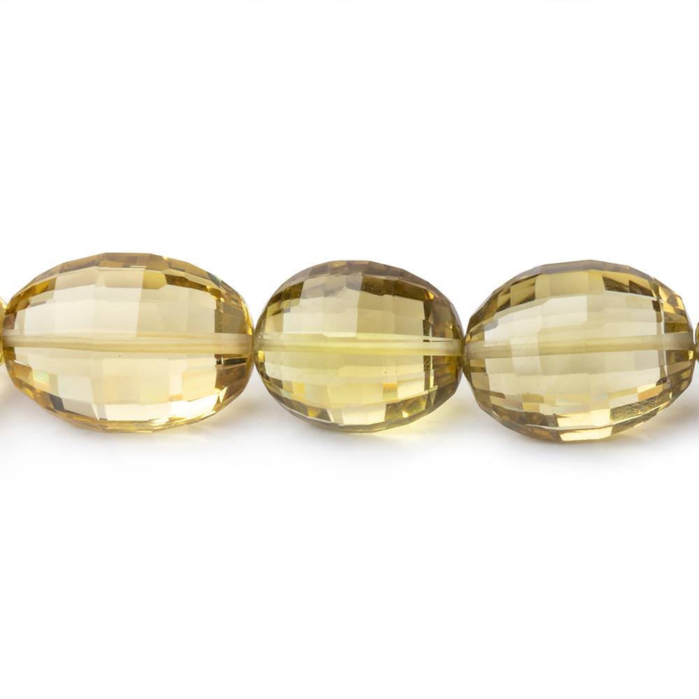 15x12-19x14mm Lemon Quartz Faceted Ovals 16 inch 25 beads AAA