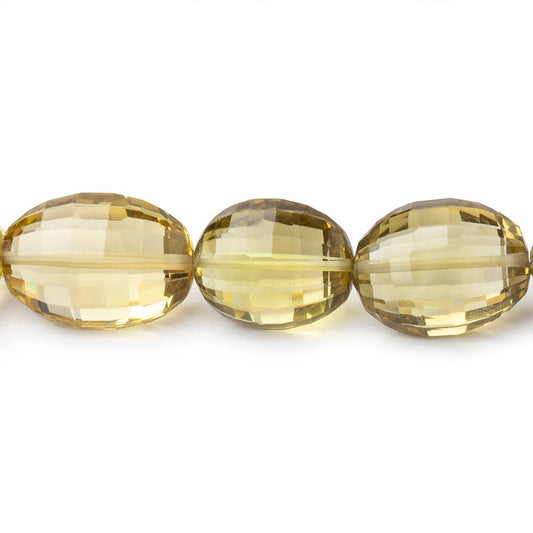 15x12-19x14mm Lemon Quartz Faceted Ovals 16 inch 25 beads AAA