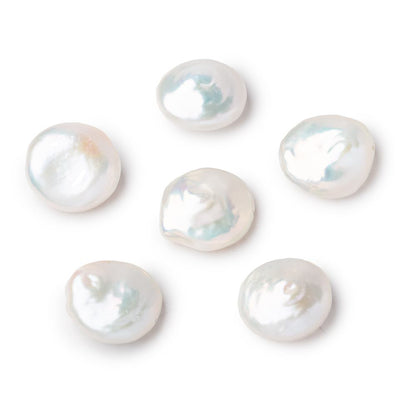 14.5-15mm Creamy White Coin Freshwater Pearl Focal 1 piece