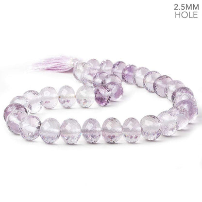 14.5-16mm Amethyst large hole Faceted Rondelle Beads 16 inch 33 pieces AA
