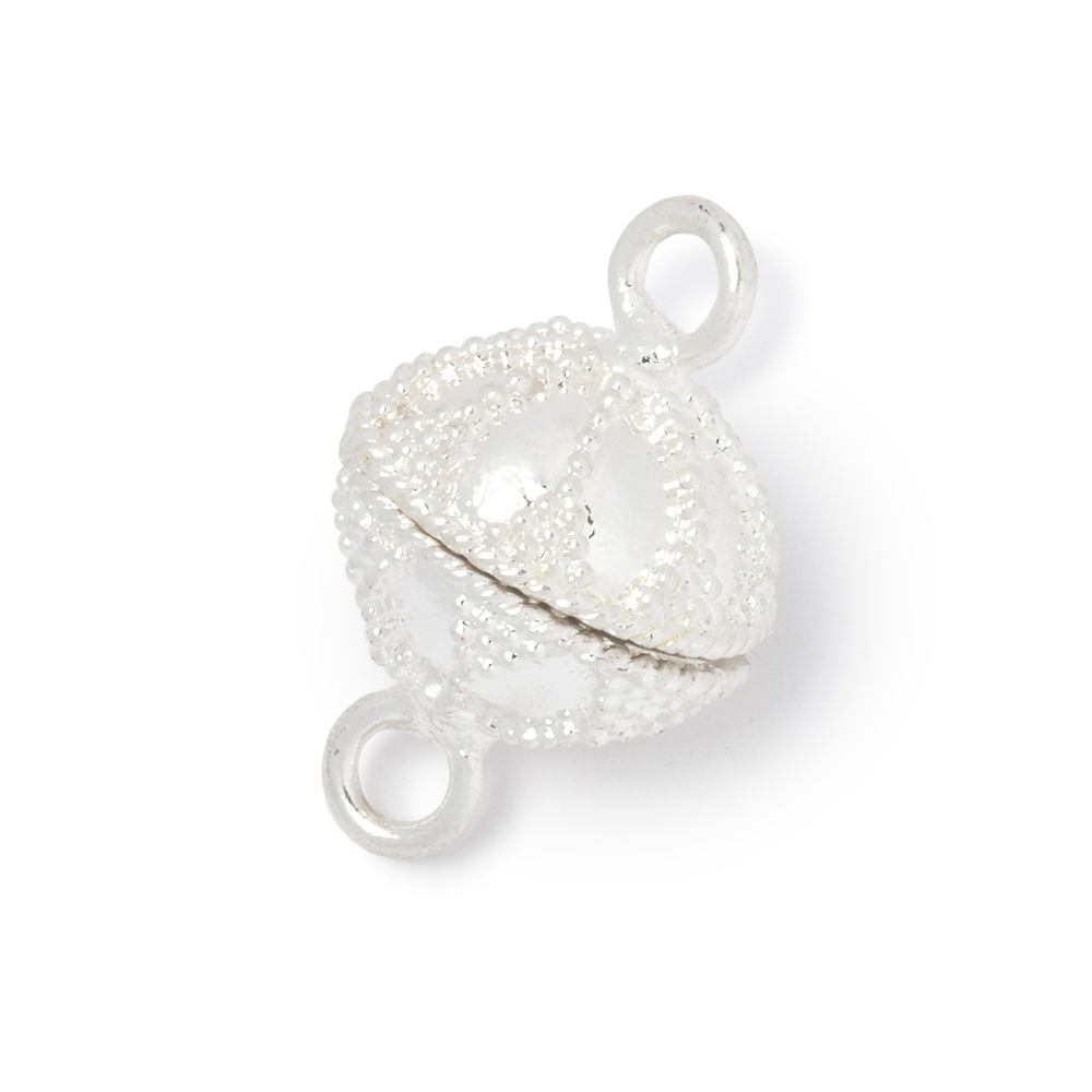 14.5mm Miligrain Petal Design Magnetic Clasp 1 piece