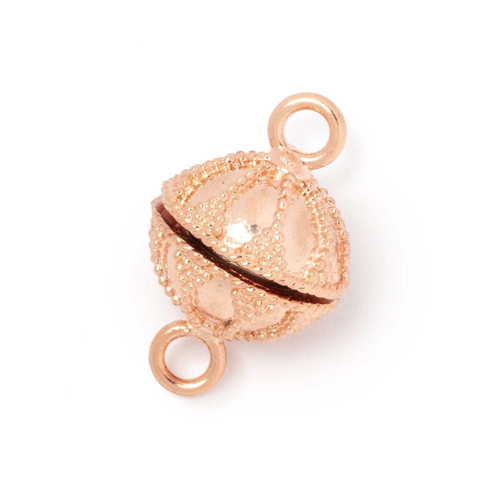 14.5mm Miligrain Petal Design Magnetic Clasp 1 piece