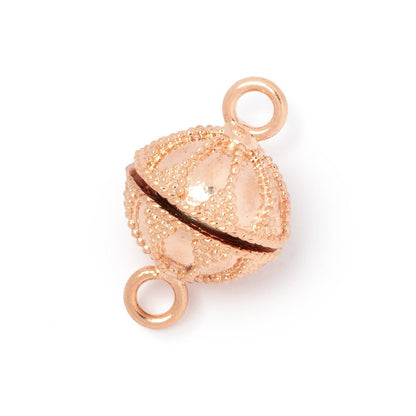 14.5mm Miligrain Petal Design Magnetic Clasp 1 piece