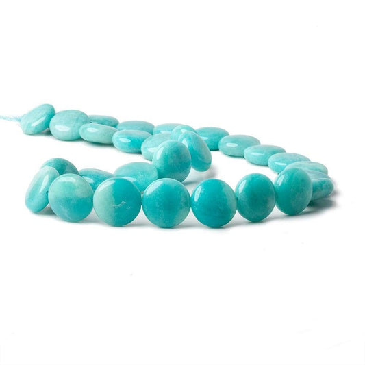 14mm Amazonite plain coin beads 15.5 inch 29 pieces AA