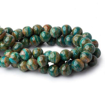 14mm Blue Peruvian Opal ( Opalina ) plain round beads 16 inch 28 pieces AA