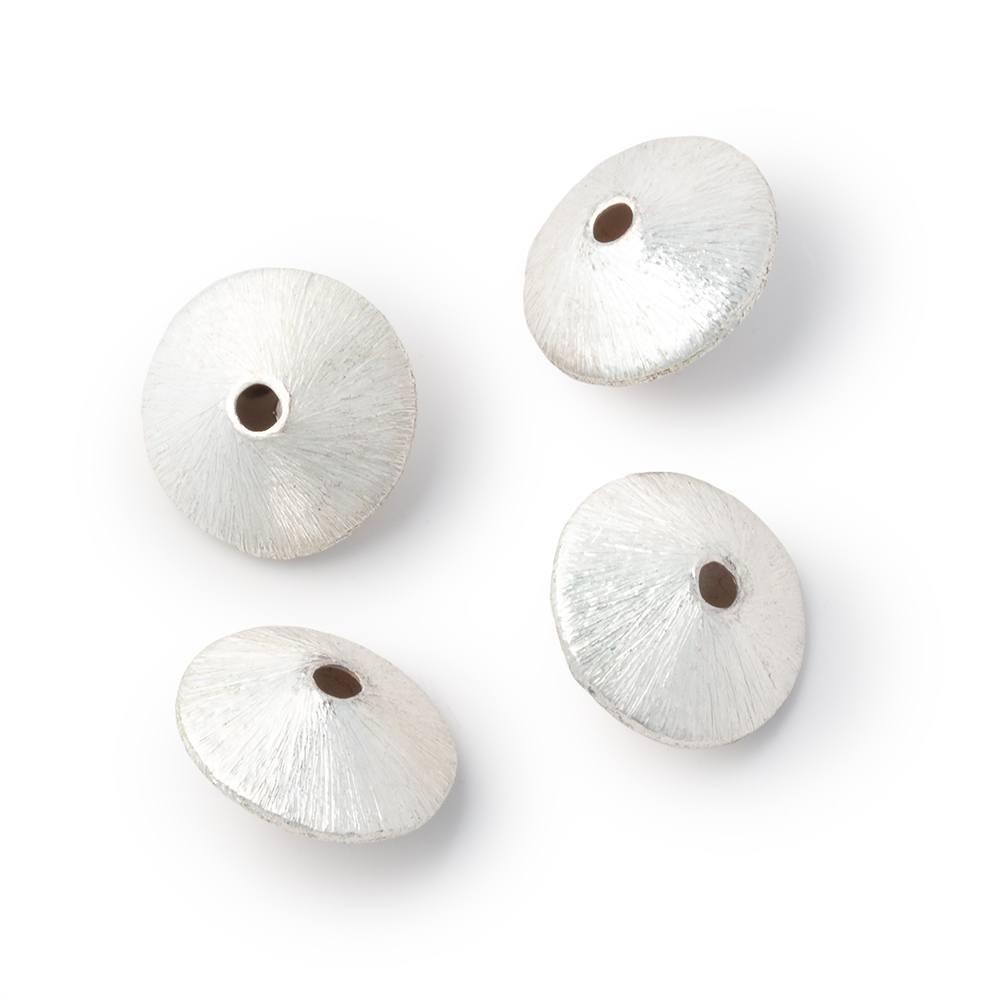 14mm Brushed Disc Bead Set of 4