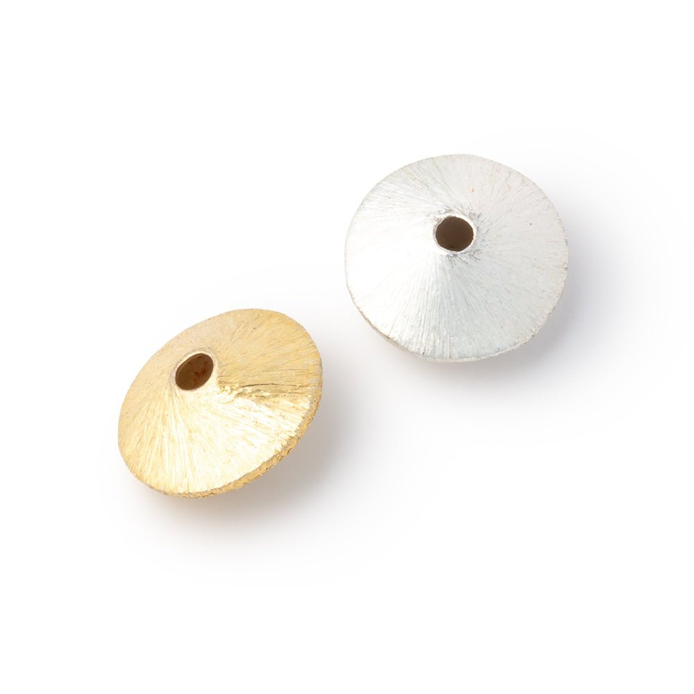 14mm Brushed Disc Bead Set of 4