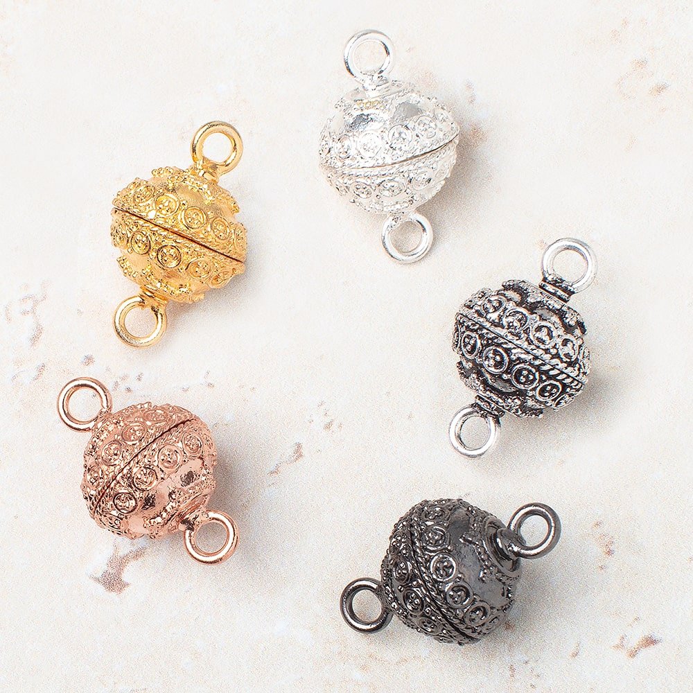 14mm Circular Design Magnetic Clasp 1 piece