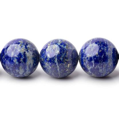 14mm Lapis Lazuli Plain Rounds 16 inch 29 Beads 1mm Hole