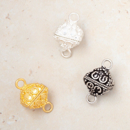 14mm Moroccan Design Bipyramid Magnetic Clasp 1 piece