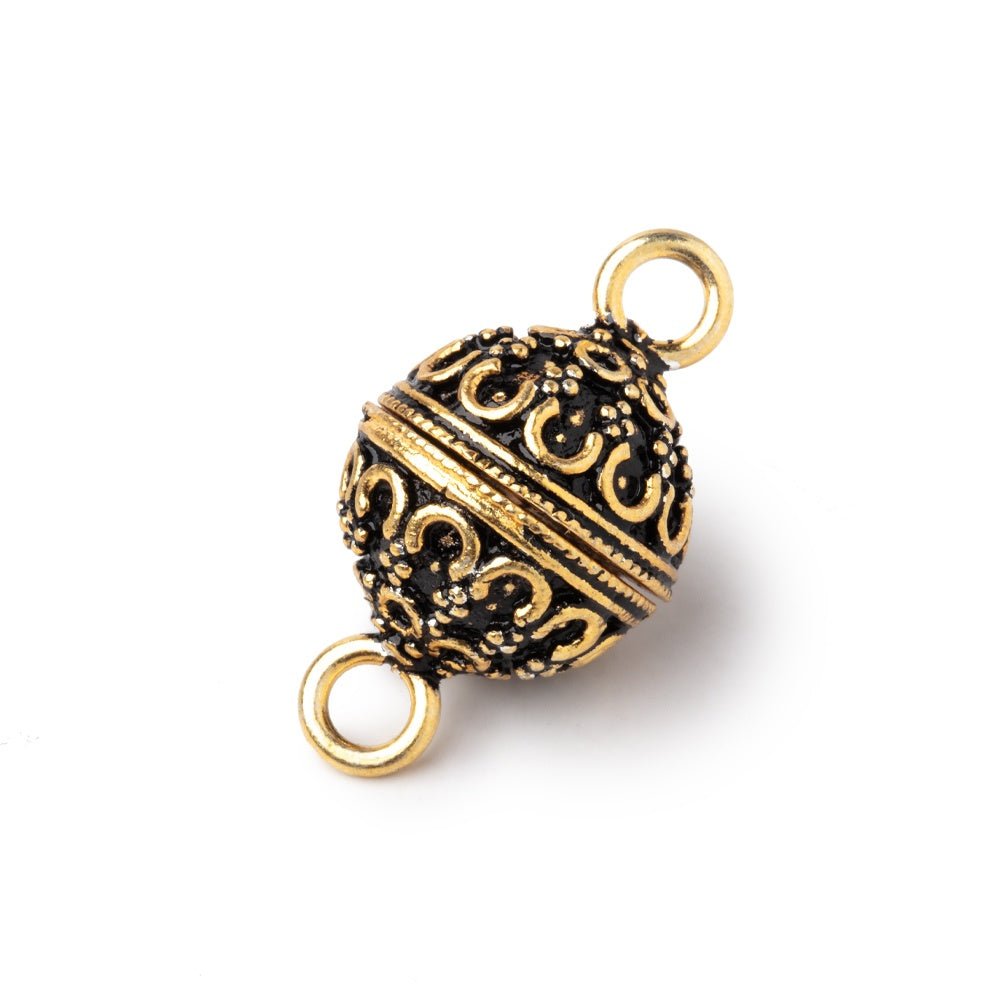 14mm Moroccan Design Round Magnetic Clasp 1 piece