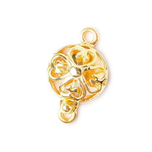 14mm Vermeil Box Clasp with 4 Leaf Clover Design 1 finding